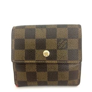 authentic Louis Vuitton Damier Portefeiulle Elise Trifold Wallet